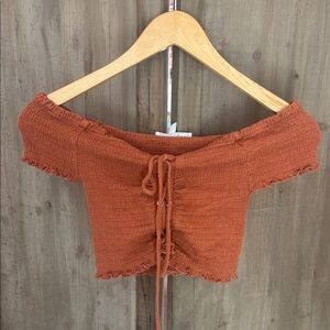 Love Tree Rust Crop Top